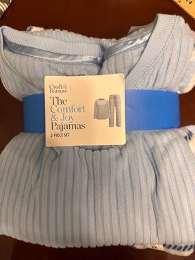 croft & barrow Light Blue Ribbed Pajama Set